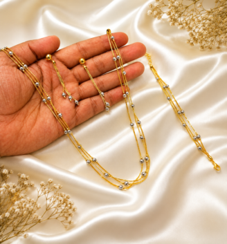 COMBO SILVER BOLL CHAIN
