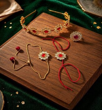 Rakhi combo with hair band