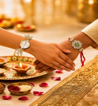 Watch and rakhi pair