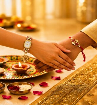 Watch and rakhi pair