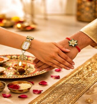 Watch and rakhi pair