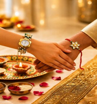 Watch and rakhi pair