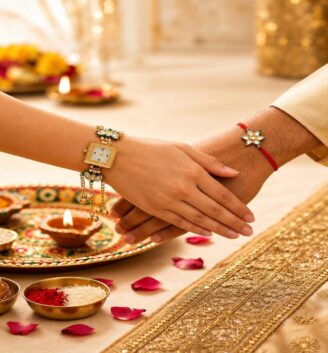 Watch and rakhi pair