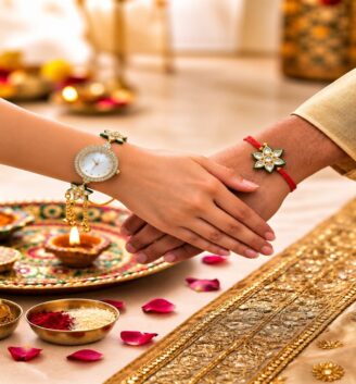Watch and rakhi pair